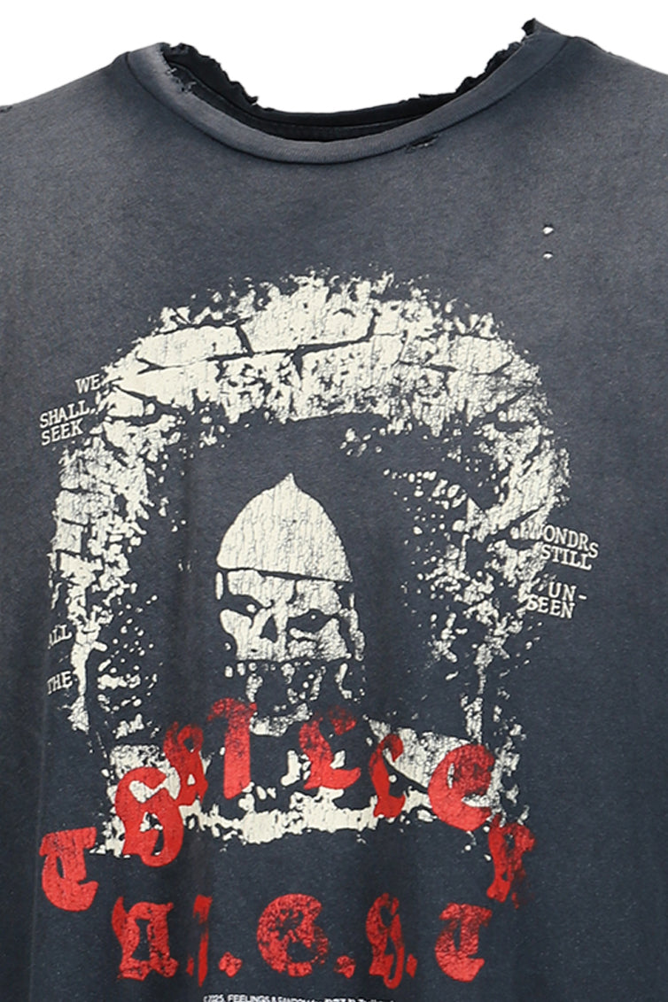 THRILLER NIGHT CUT OFF TEE / BLK