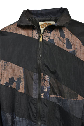 NYLON TRANSFER PRINITING JACKET / BLK