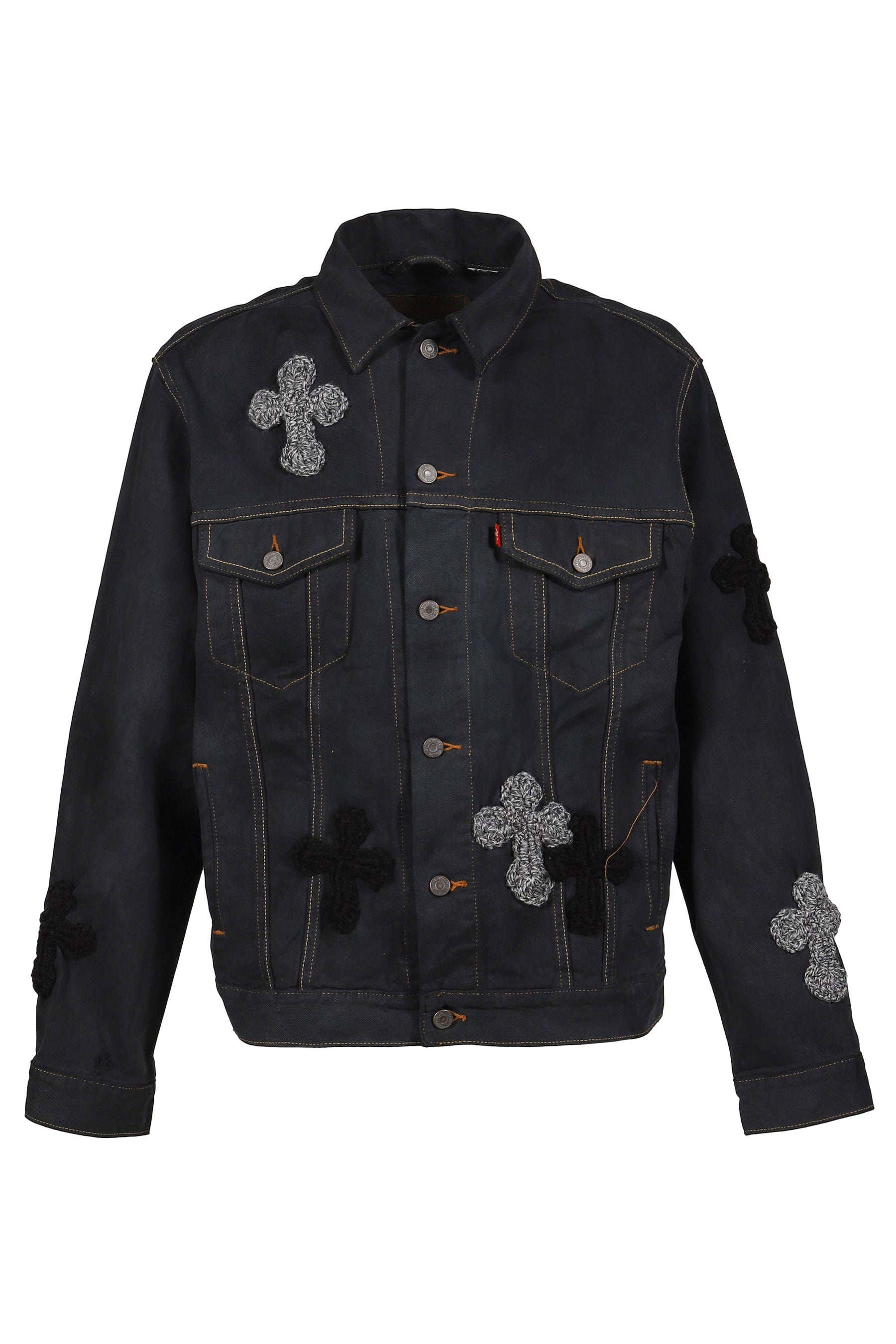 3D CROSS DENIM JACKET / MULTI