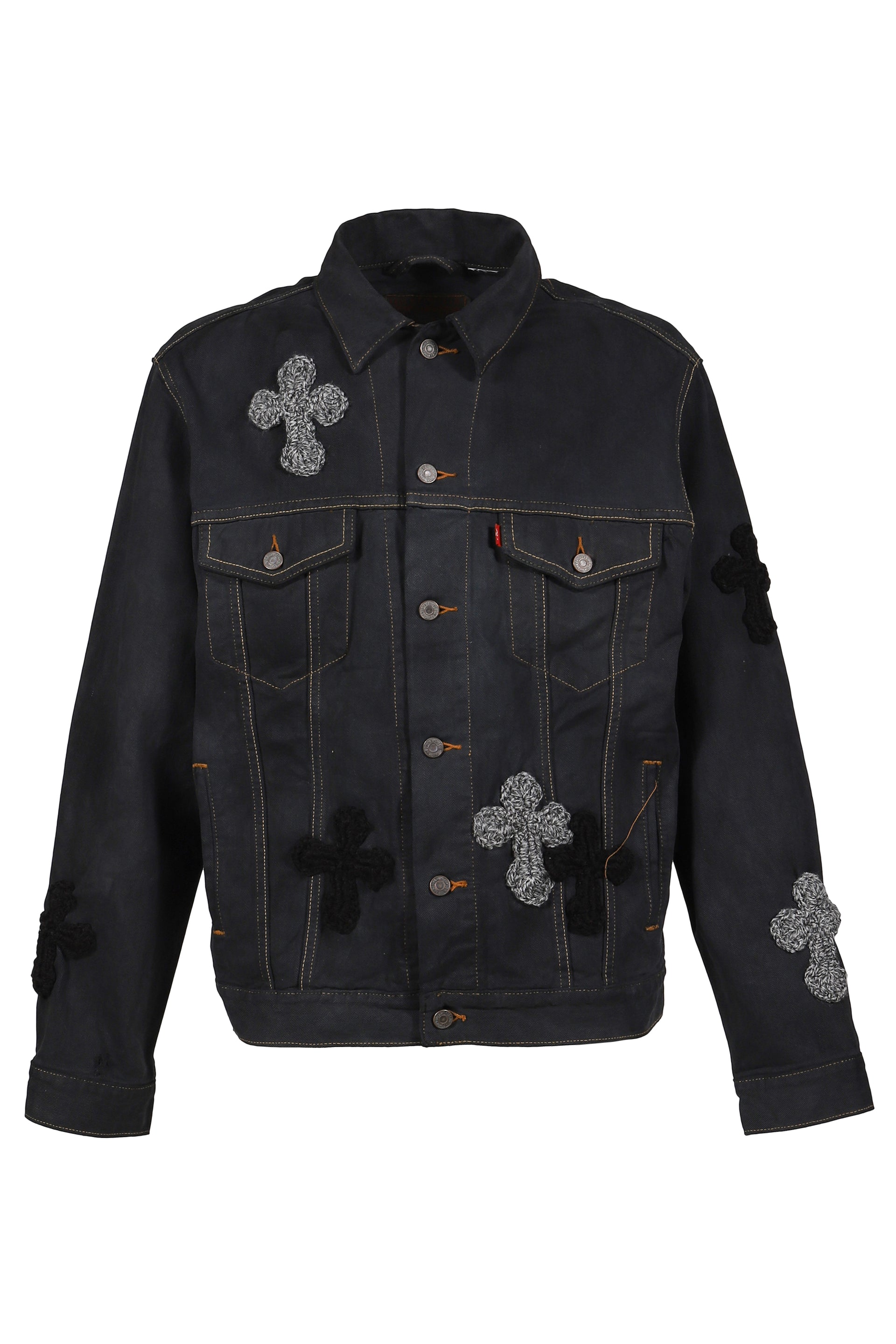 3D CROSS DENIM JACKET / MULTI