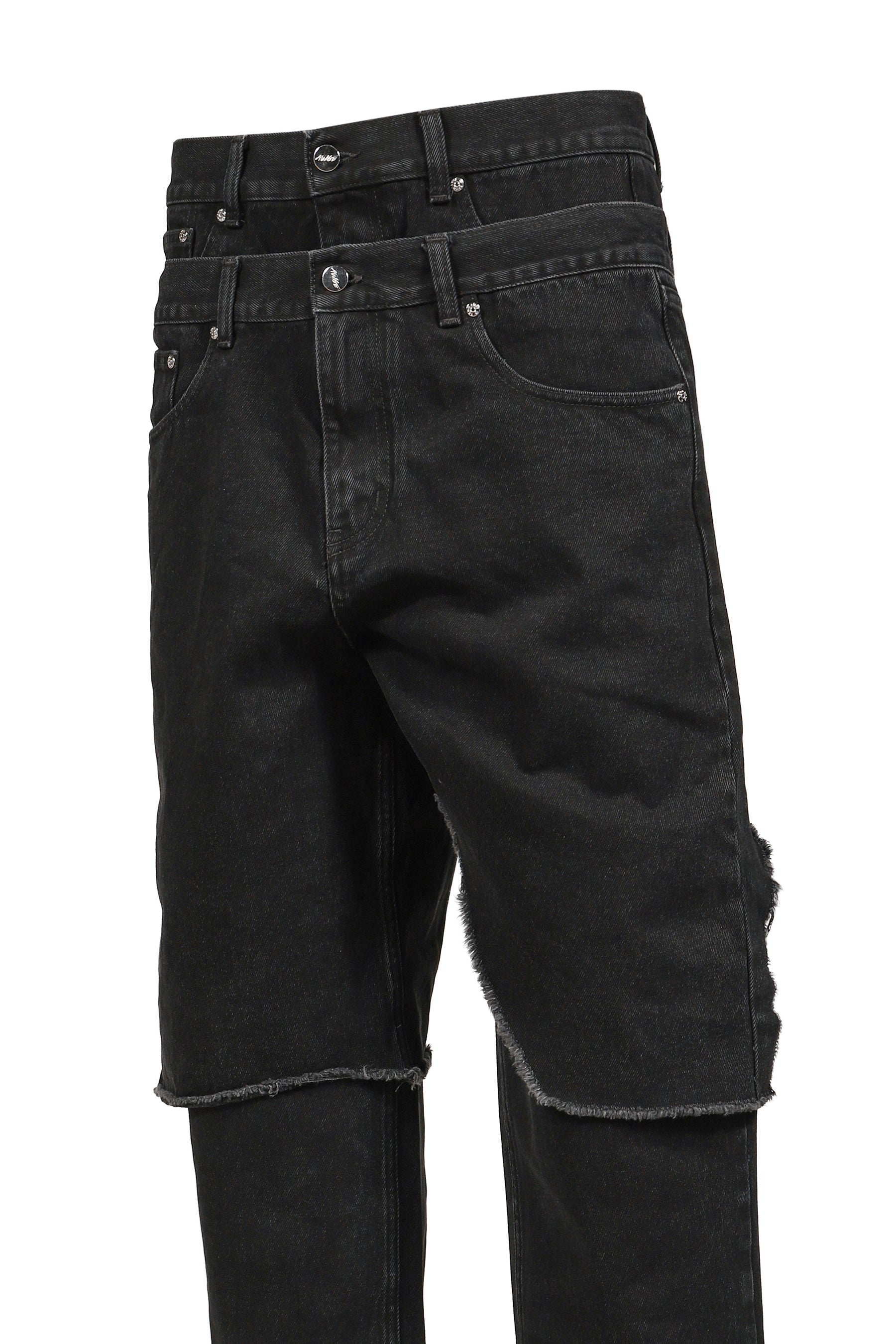DOUBLE LAYER DENIM / BLK