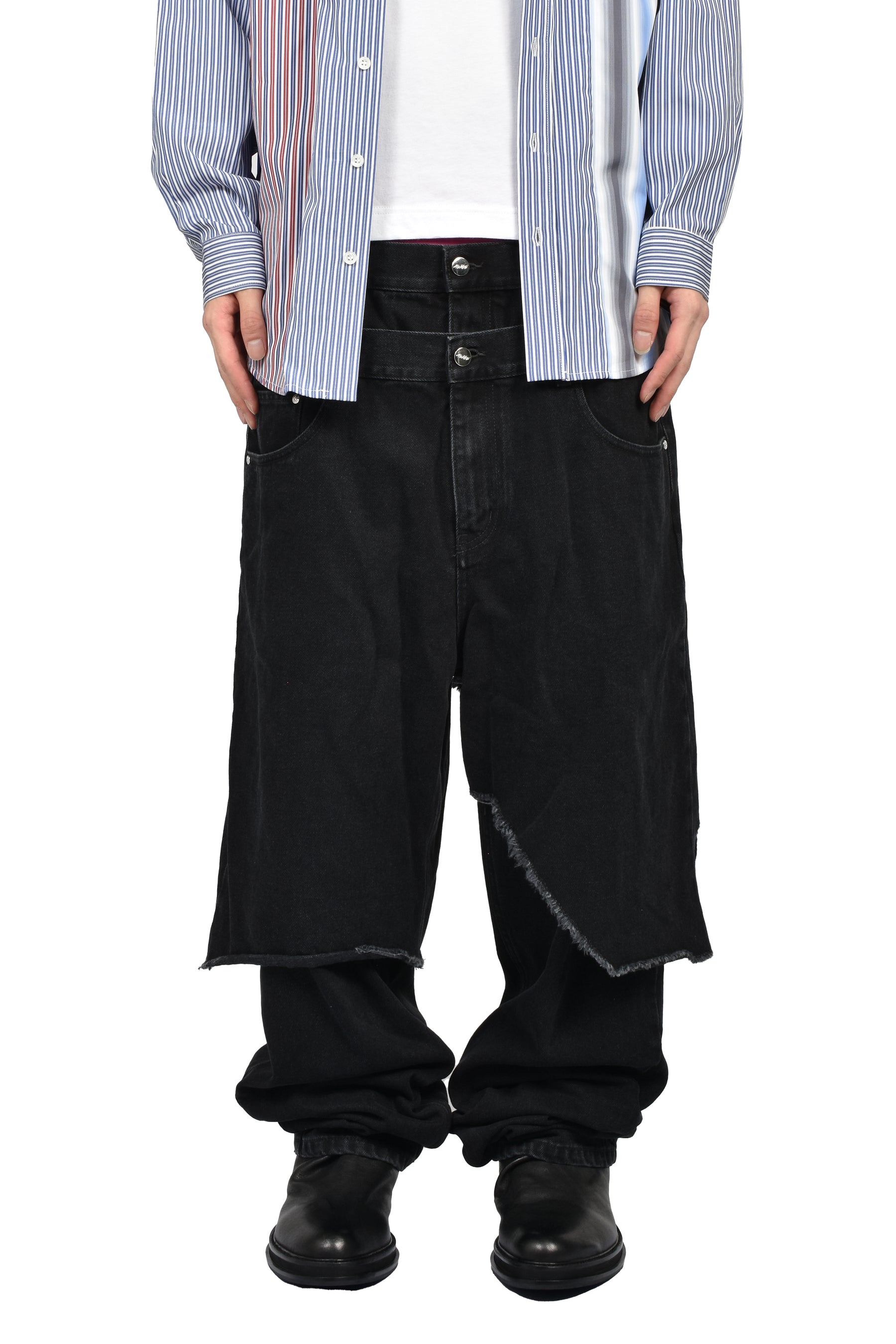 DOUBLE LAYER DENIM / BLK