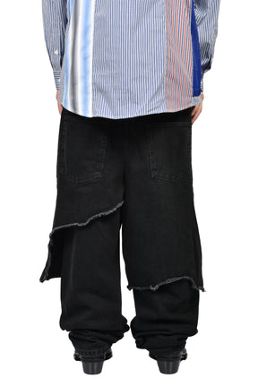 DOUBLE LAYER DENIM / BLK