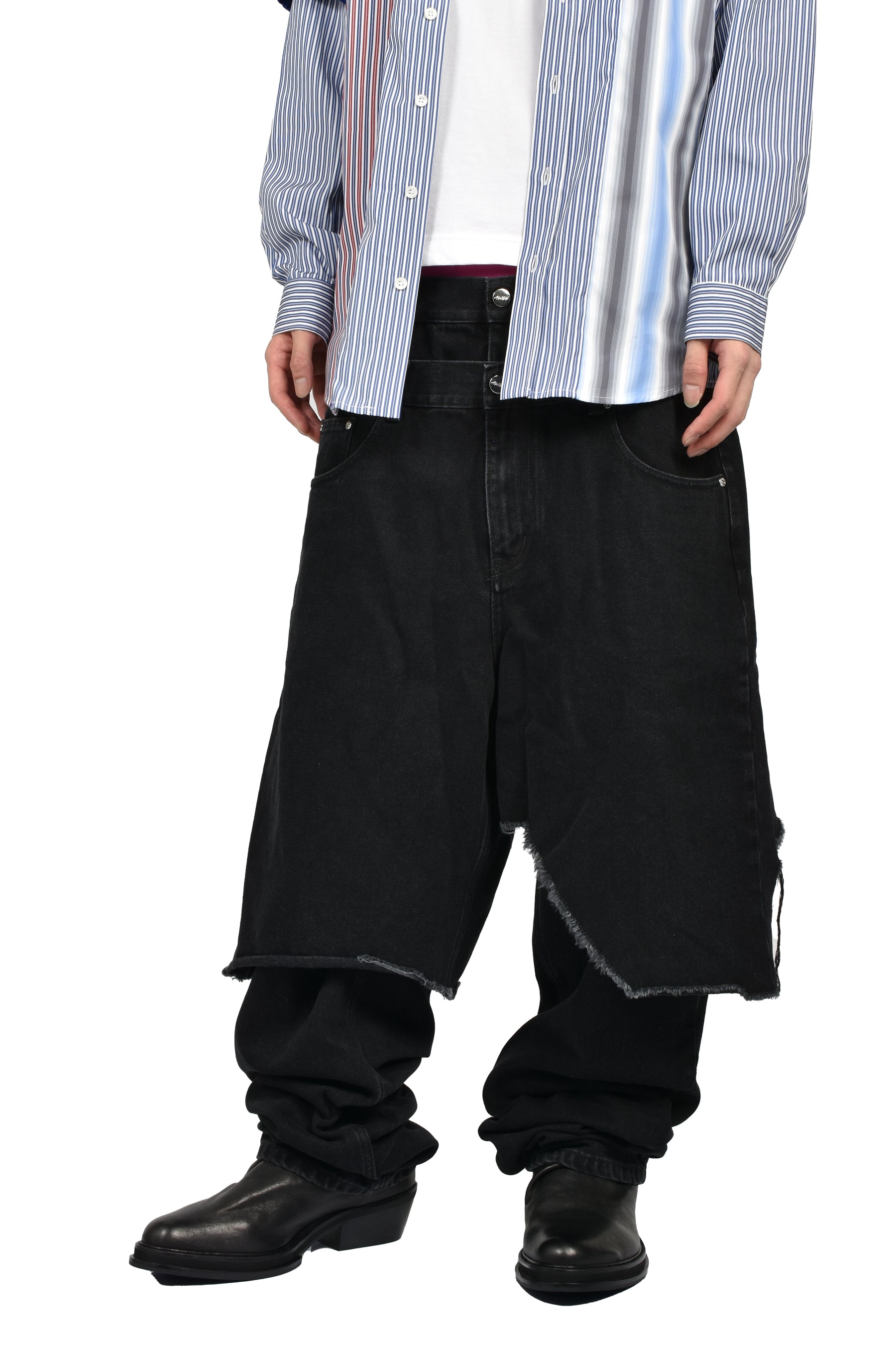 DOUBLE LAYER DENIM / BLK