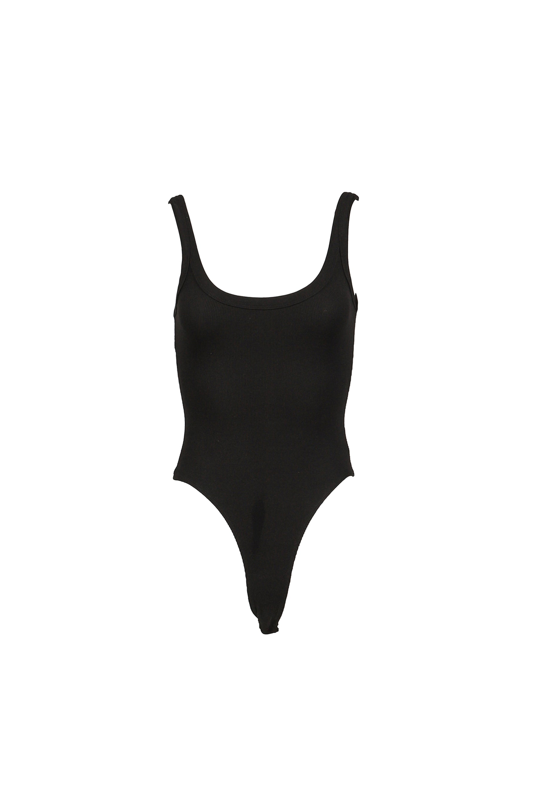 G SCOOP NECK BODYSUIT / BLK