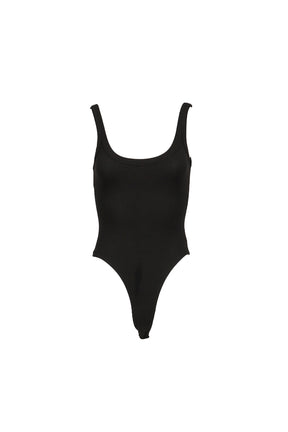 G SCOOP NECK BODYSUIT / BLK