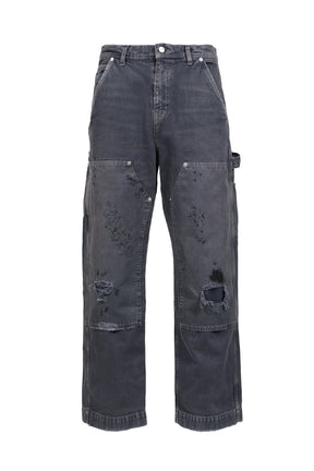 DOUBLE KNEE PAINT PANTS / PUR