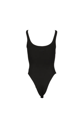 G SCOOP NECK BODYSUIT / BLK
