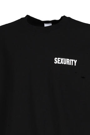 SEXURITY WASHED T SHIRTS / BLK