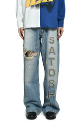 SUNPORT NAKAGAWA サンポートナカガワ BLUE SYNDROME SATOSHI NAKAMOTO FW25 STUDDED COWBOY DENIM / BLU DENIM - NUBIAN