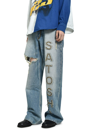 STUDDED COWBOY DENIM / BLU DENIM