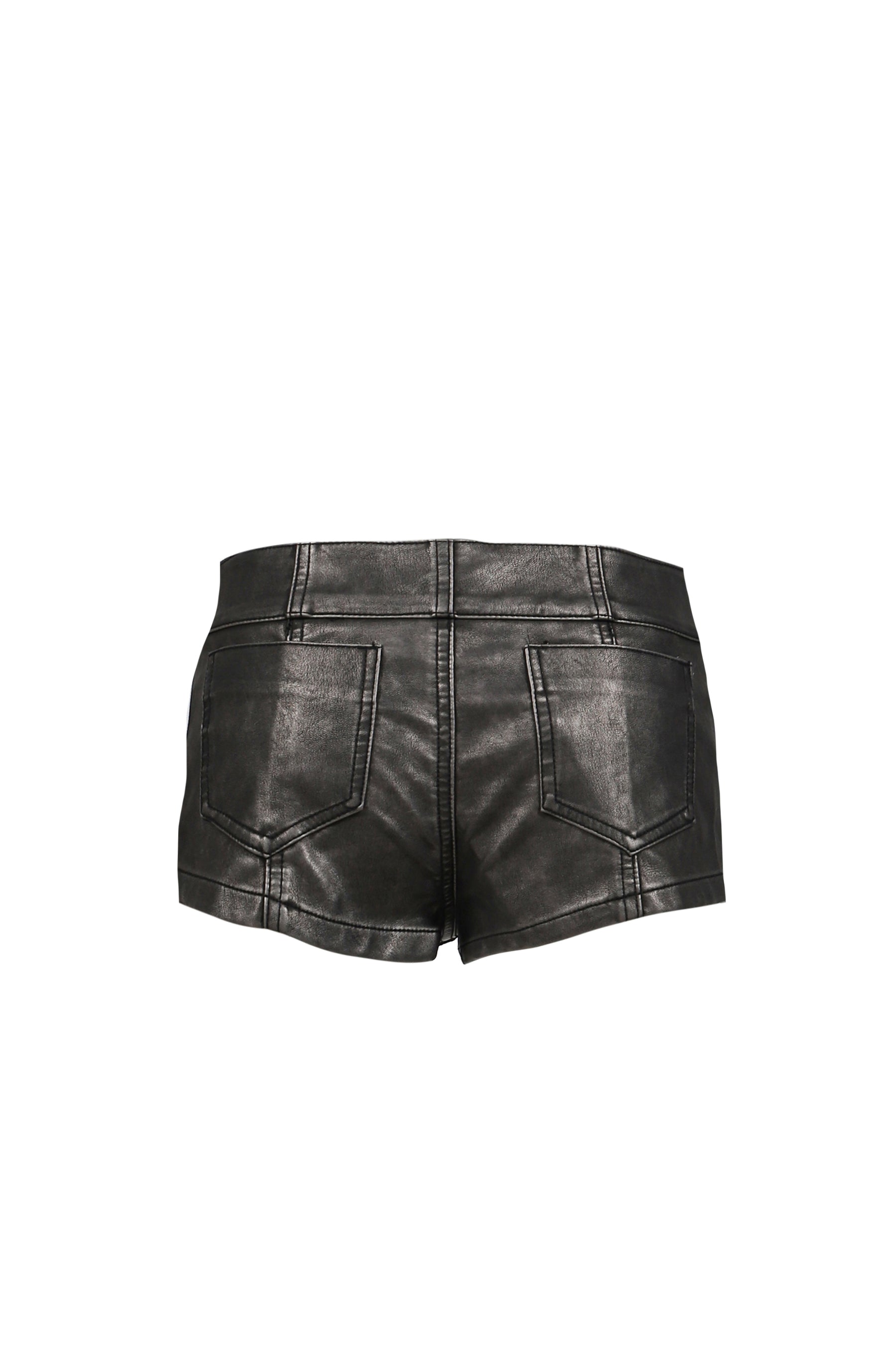 PU MILITARY HOTPANTS  / BLK