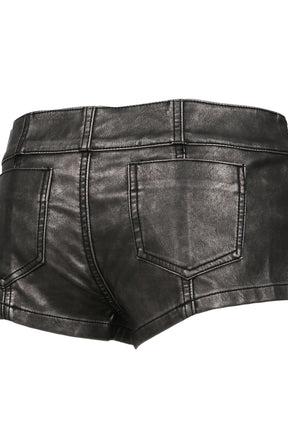 PU MILITARY HOTPANTS  / BLK