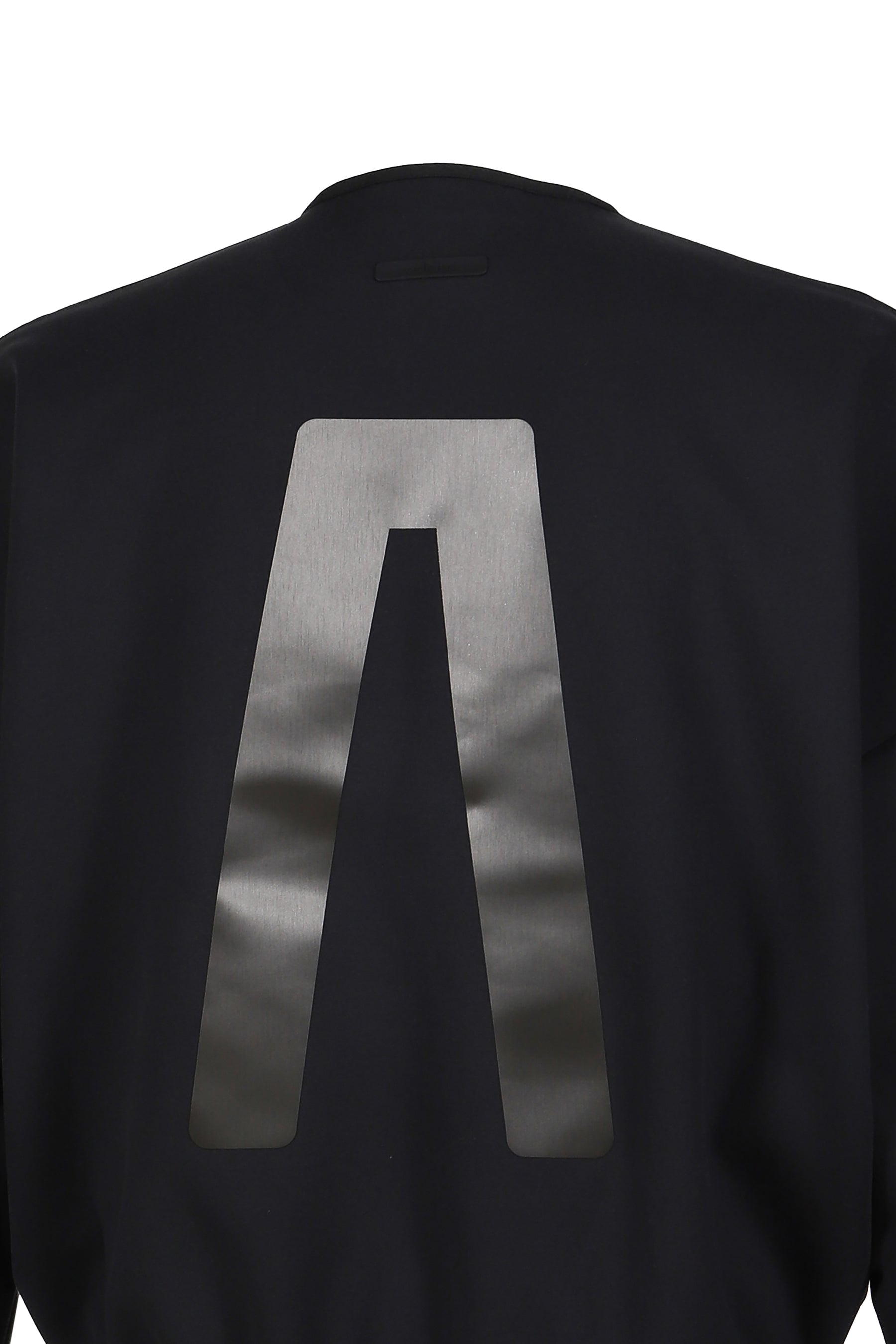 SUEDE FLEECE CREWNECK / BLK