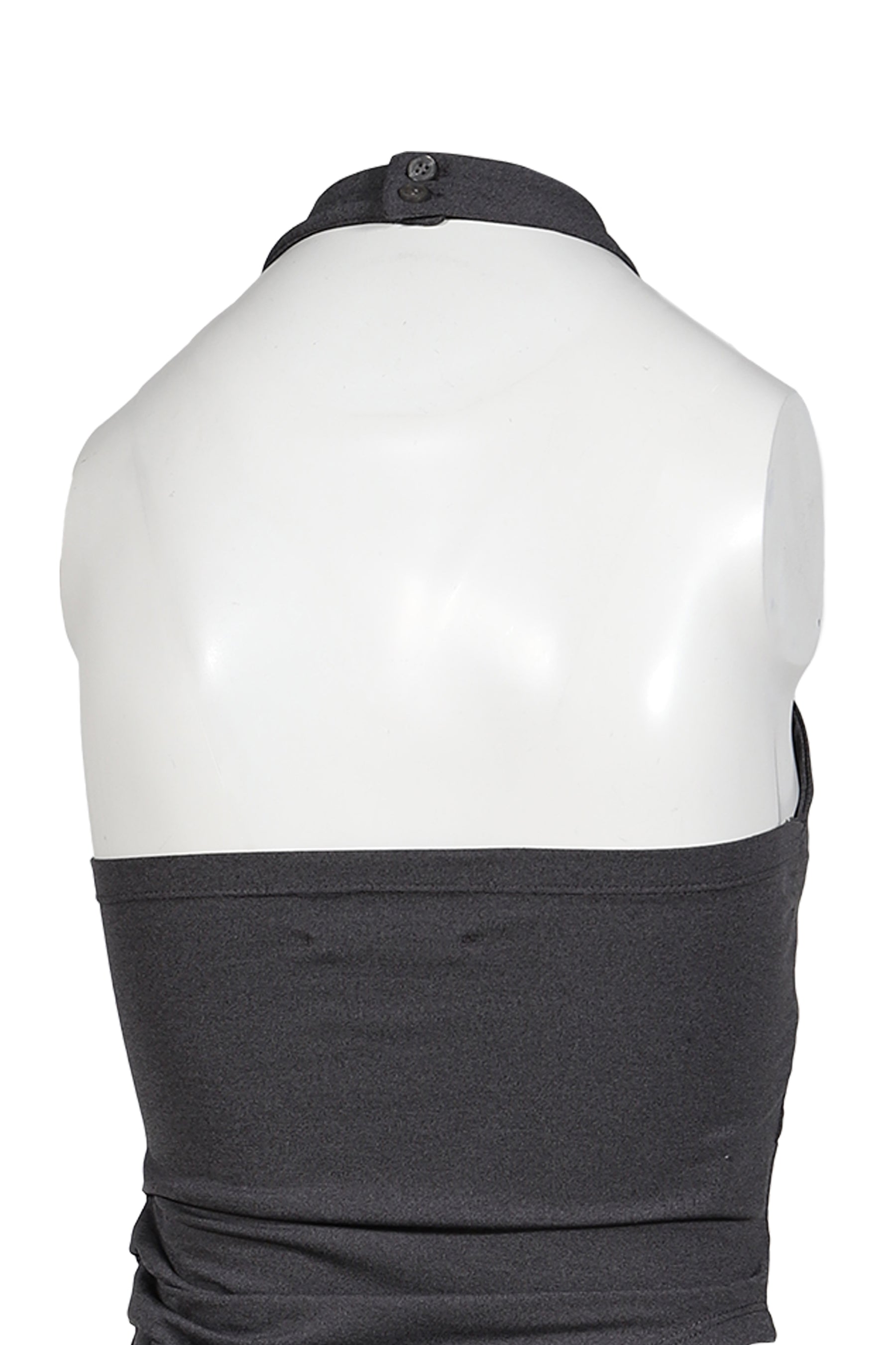 CURVED LINE DRAPE TOP / GRY