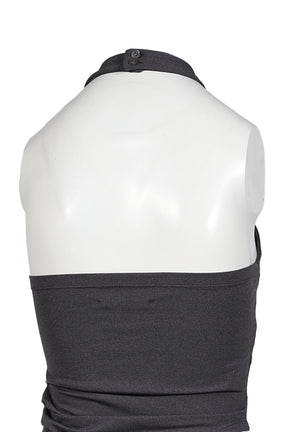 CURVED LINE DRAPE TOP / GRY