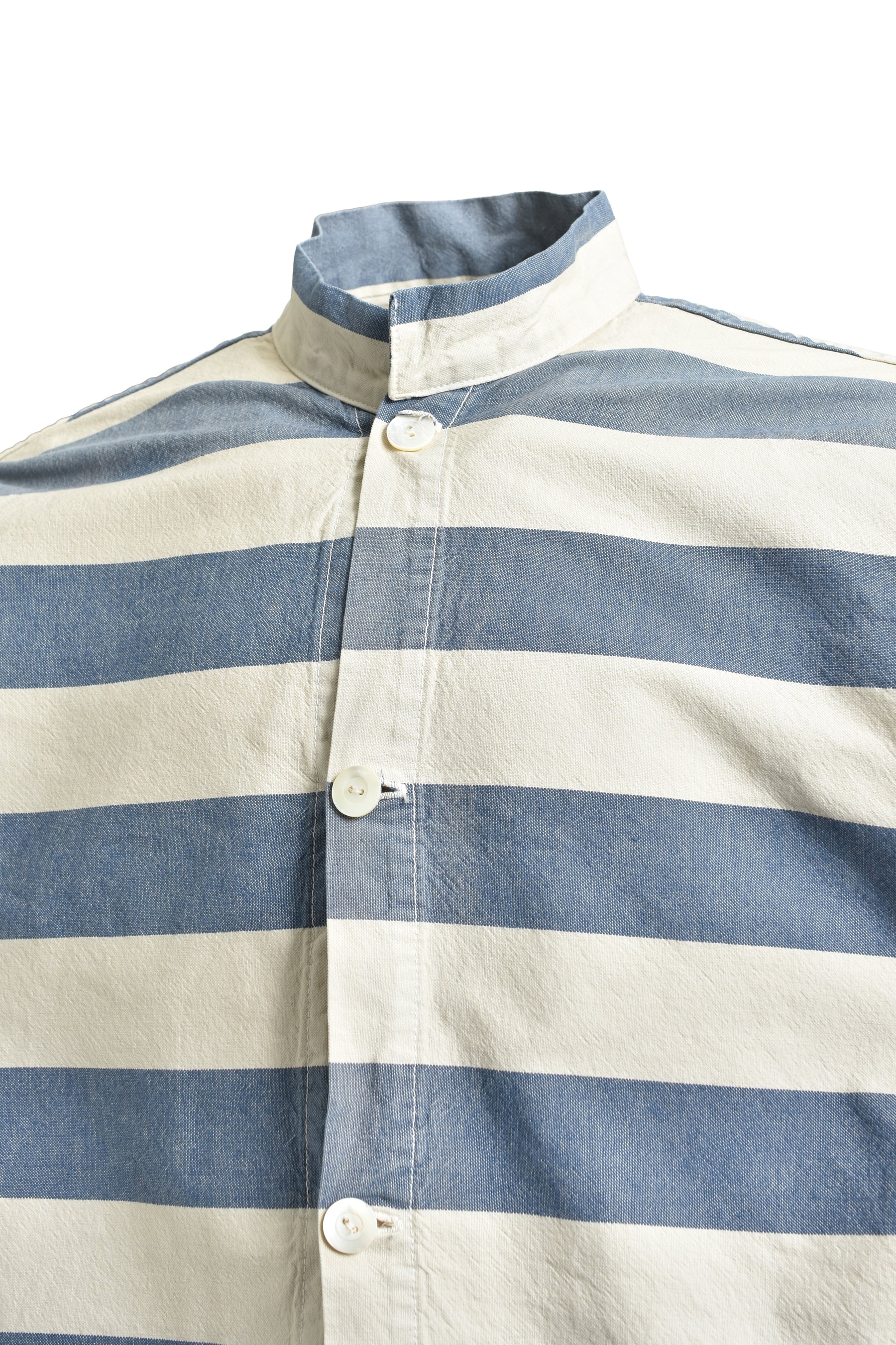 BLUE STRIPE PRISON JACKET AGED / AGED L.BLU×O.WHT