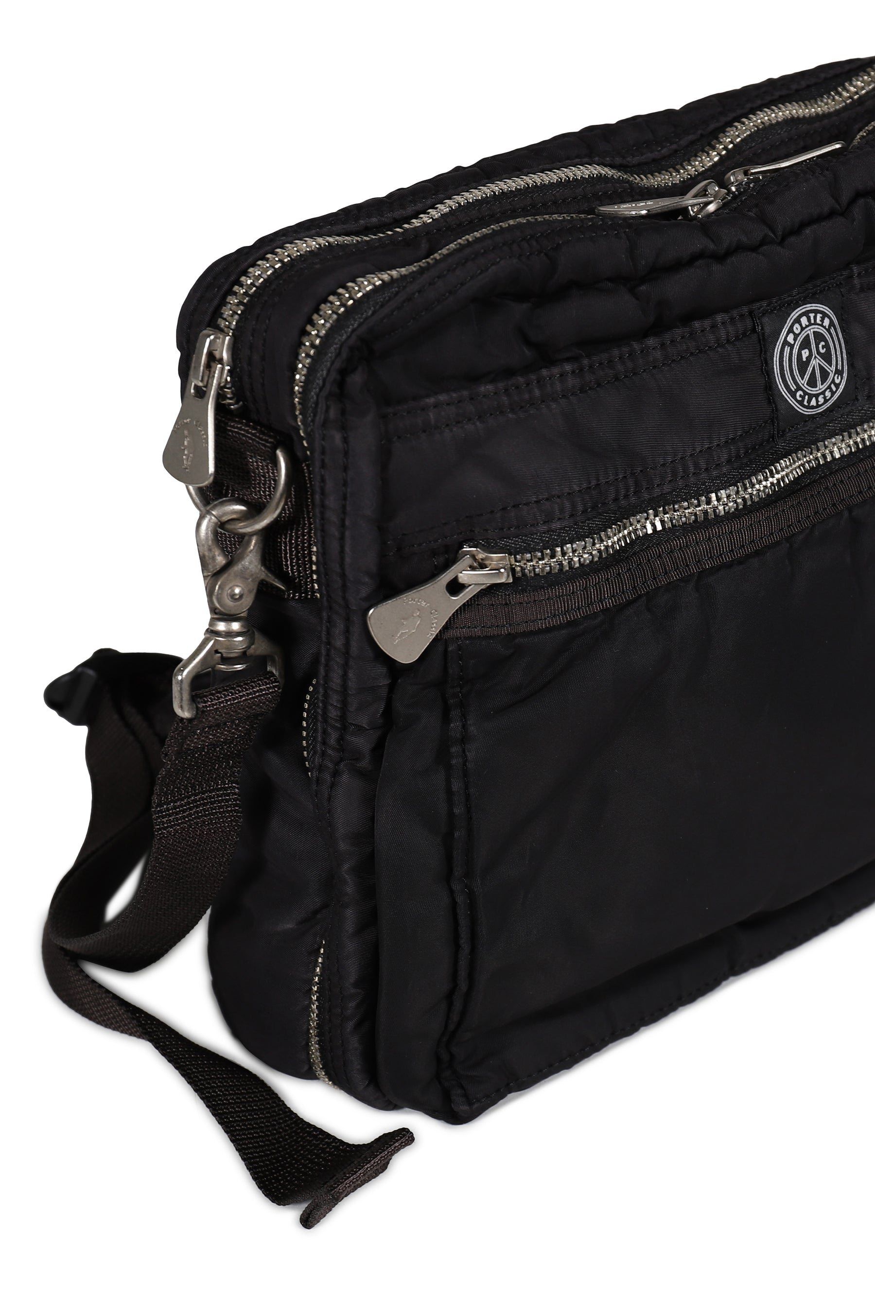 SUPER NYLON SIMPLE SHOULDER BAG / BLK