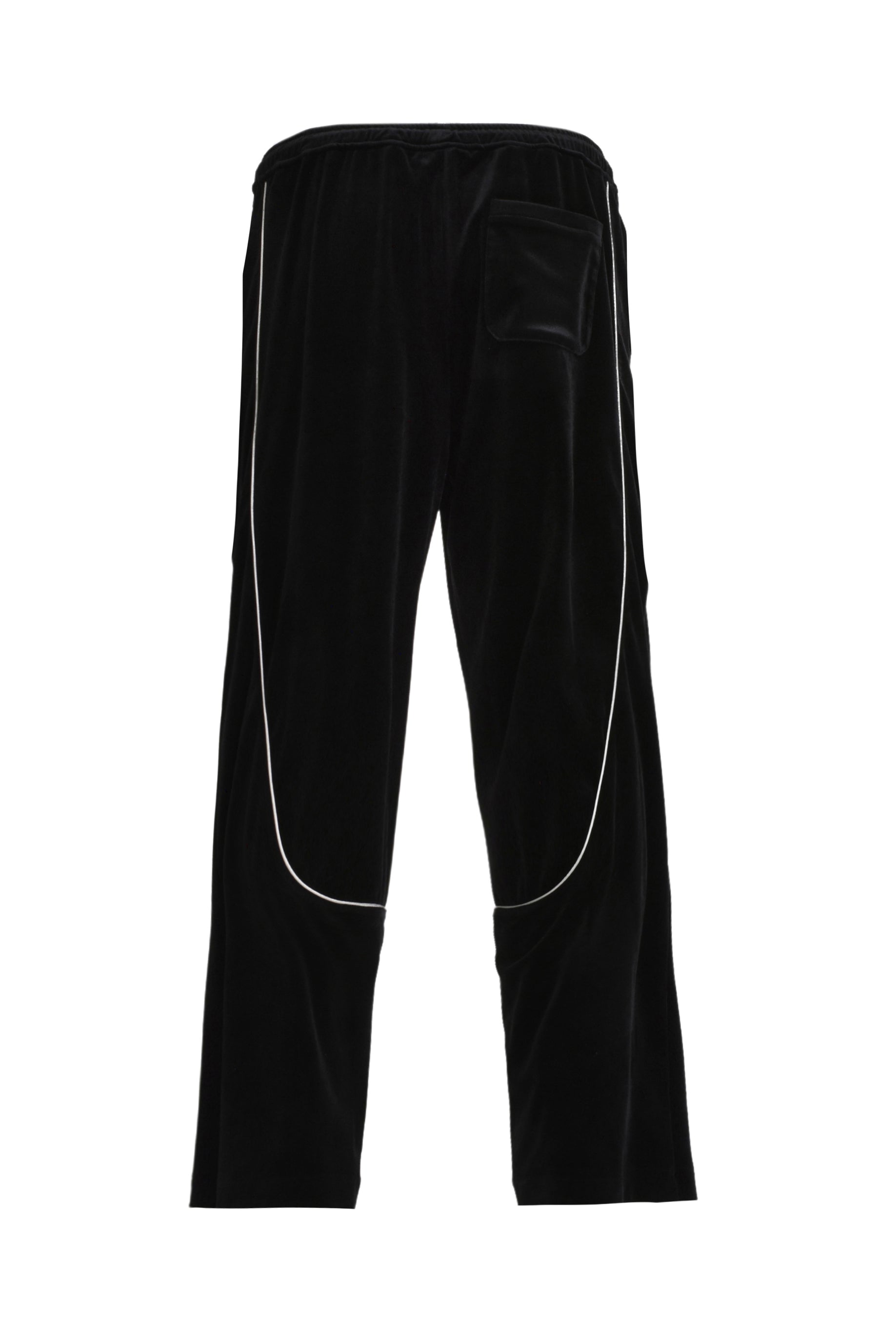 SCRIPT LOGO PIPING VELOR TRACK PANTS / BLK