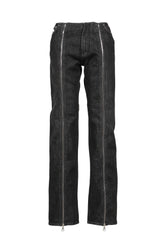 DENIM FRONT ZIPPED TROUSER