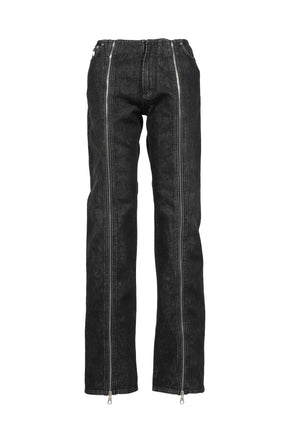 DENIM FRONT ZIPPED TROUSER