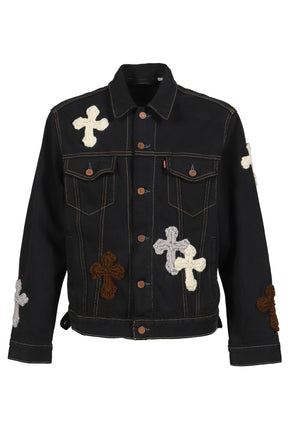 3D CROSS DENIM JACKET / MULTI