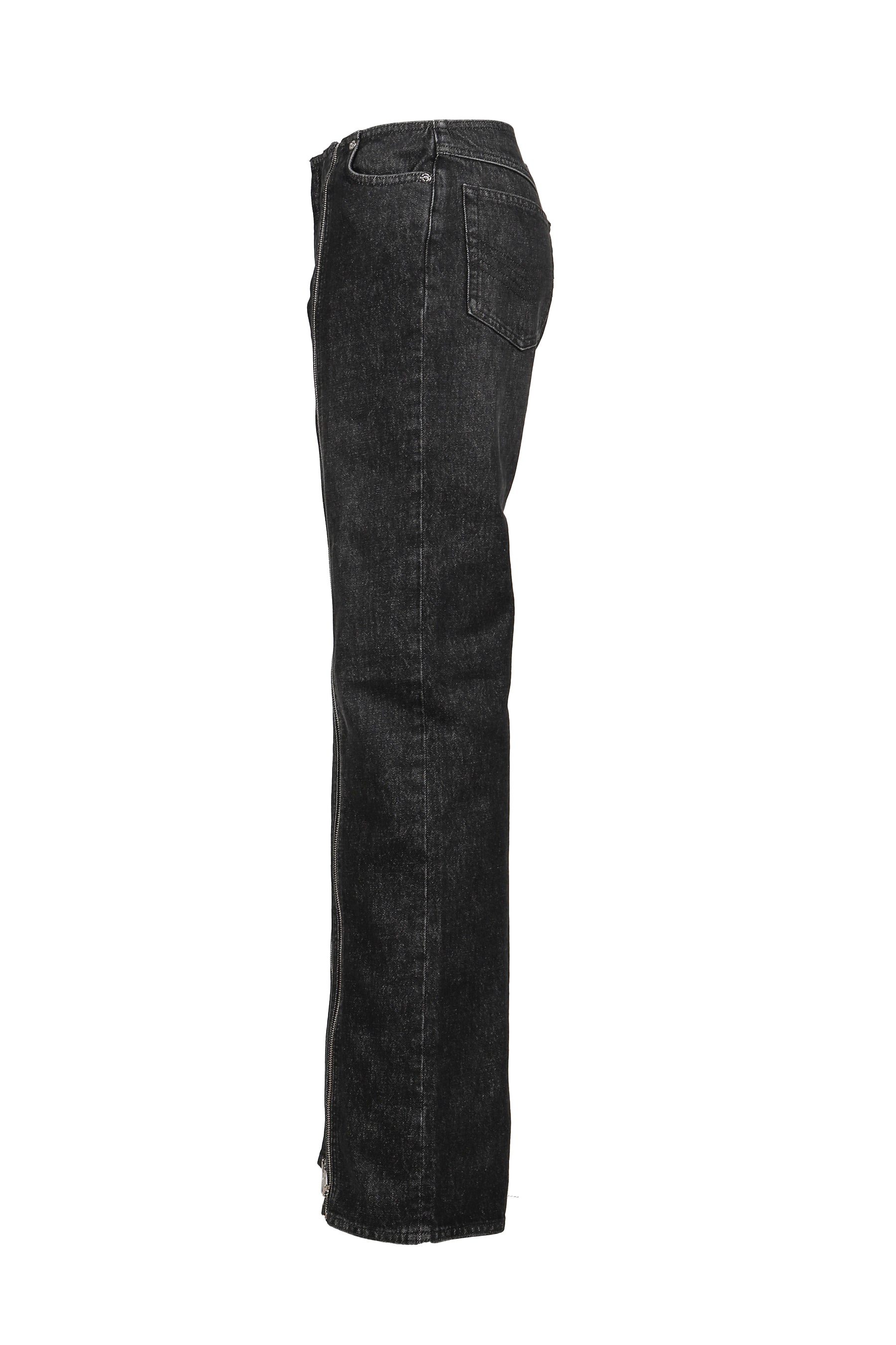 DENIM FRONT ZIPPED TROUSER