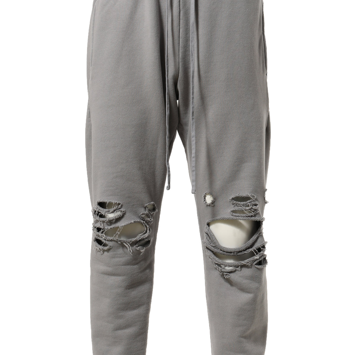 JUN/NAKAYAMA ジュンナカヤマ FW23 DISTRESSED SWEATPANTS / S.GRY -NUBIAN