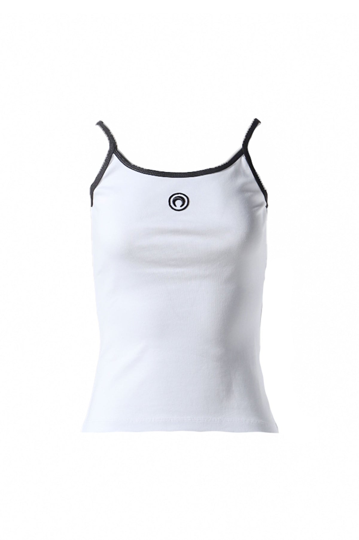 MOON LOGO RIBBED JERSEY TANK TOP / WHT