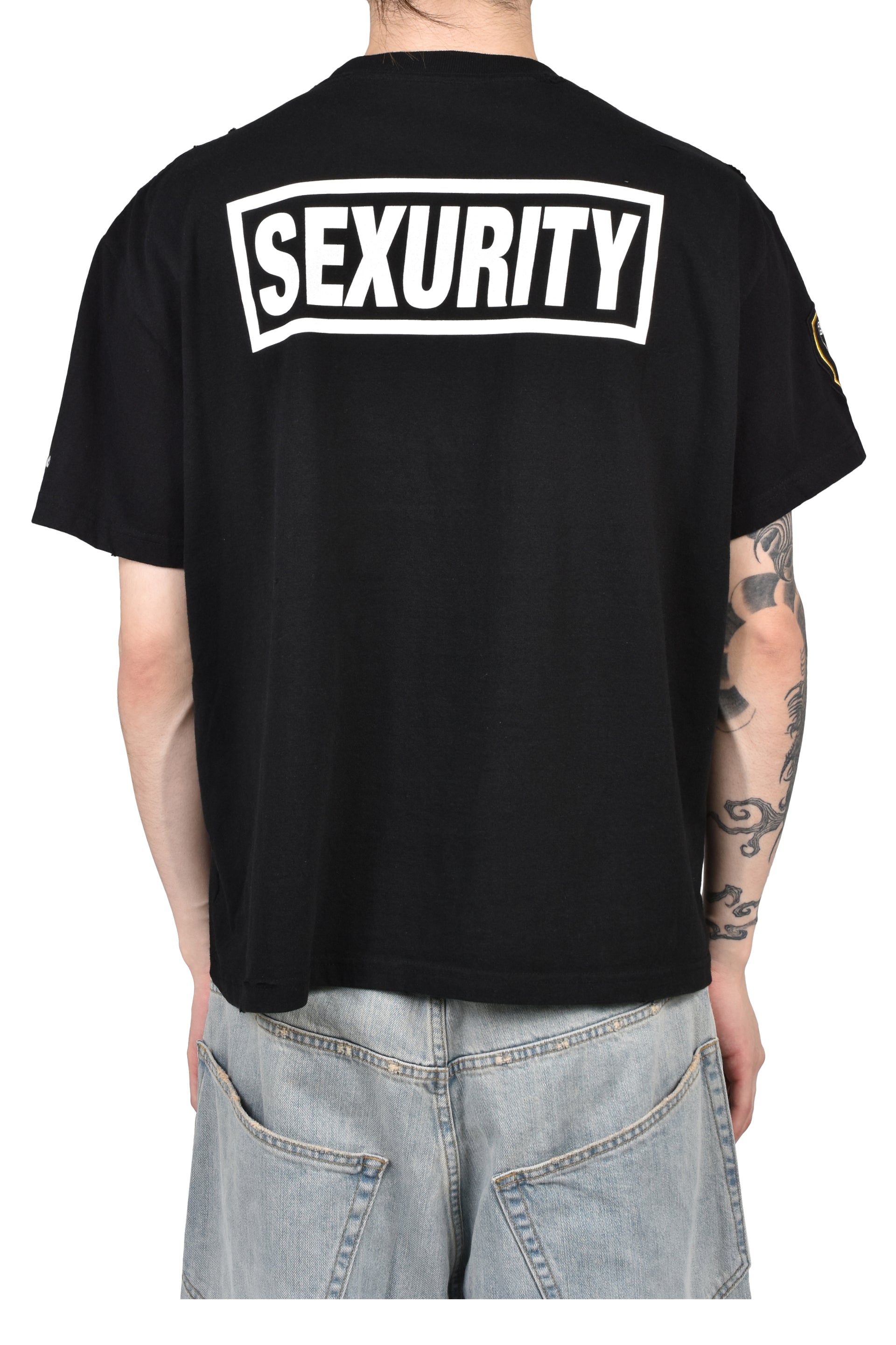 SEXURITY WASHED T SHIRTS / BLK