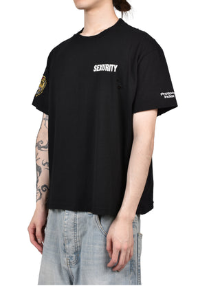 SEXURITY WASHED T SHIRTS / BLK