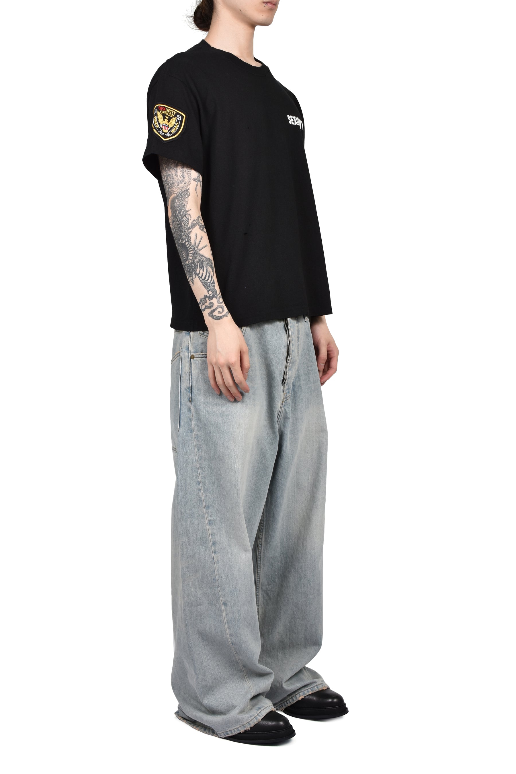 SEXURITY WASHED T SHIRTS / BLK