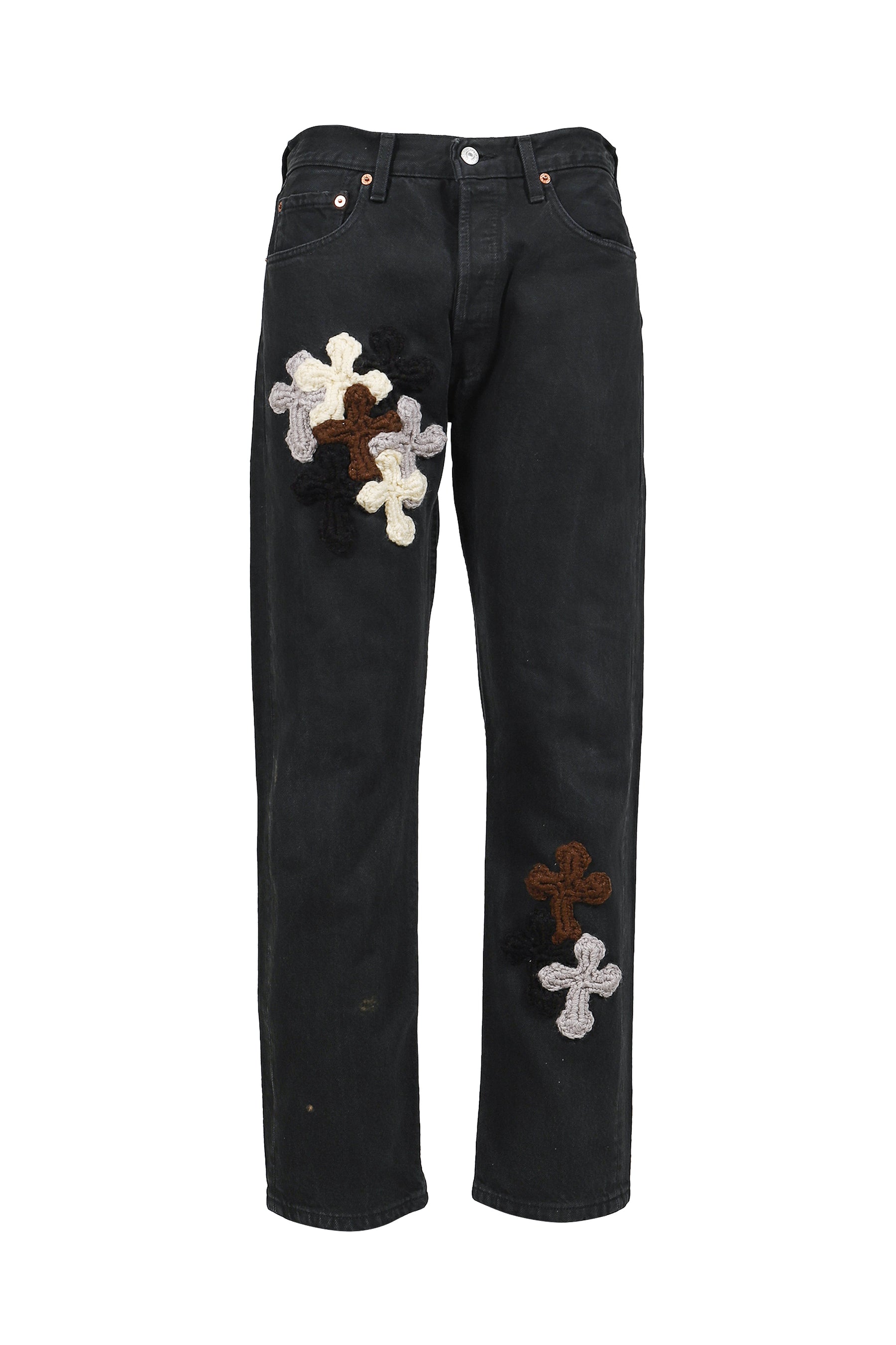 Y.A.R.N. ヤーン FW25 NUBIAN限定 3D CROSS BLACK DENIM / BLK