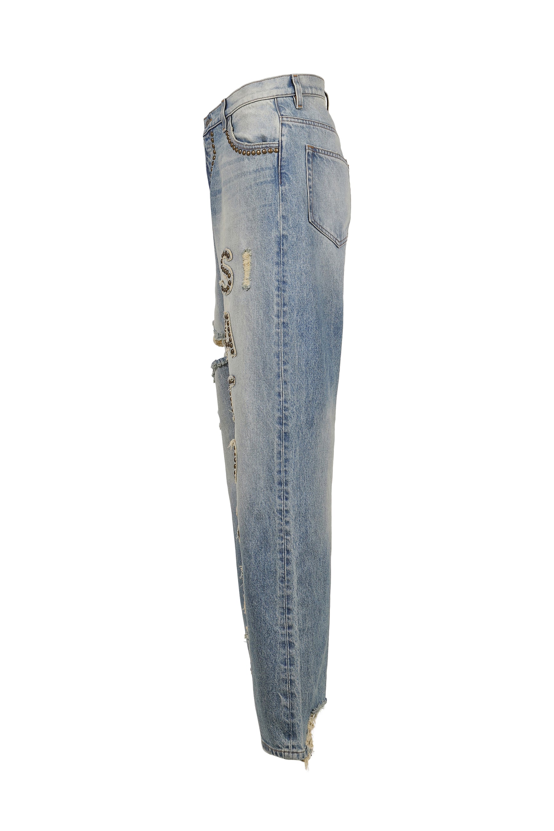 STUDDED COWBOY DENIM / BLU DENIM