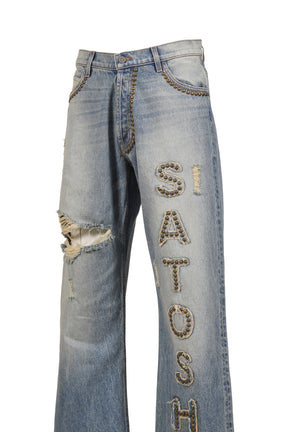 STUDDED COWBOY DENIM / BLU DENIM