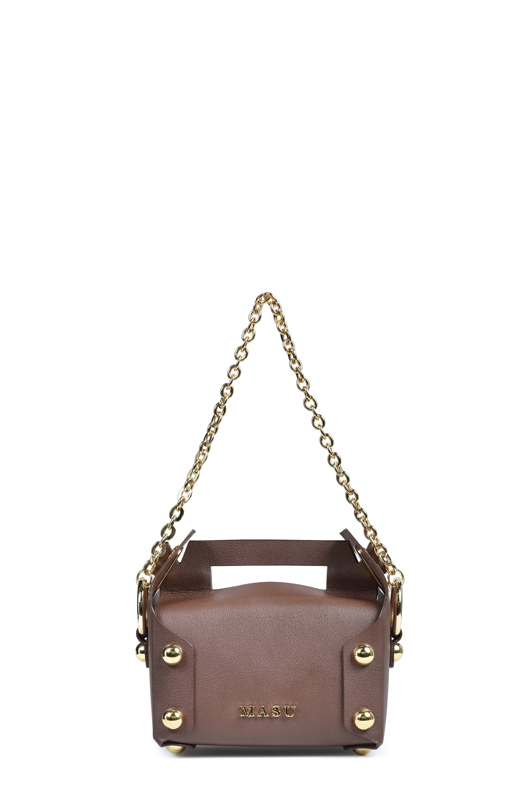 LEATHER CAKE BAG / CHOCOLATE