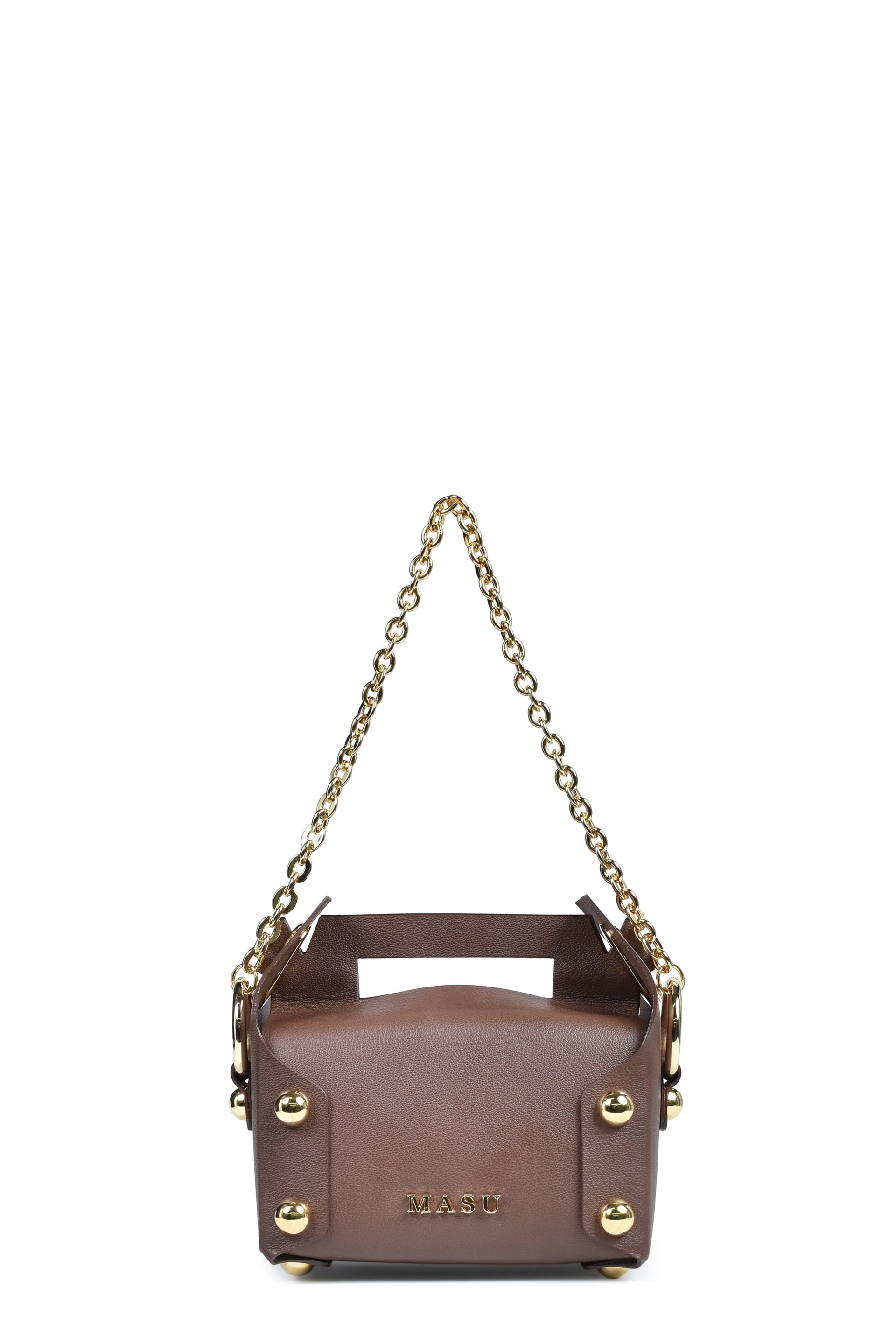 LEATHER CAKE BAG / CHOCOLATE