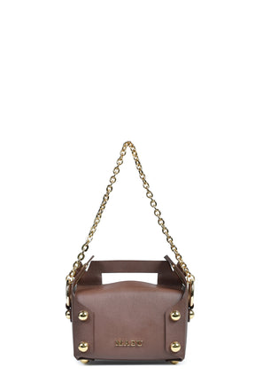 LEATHER CAKE BAG / CHOCOLATE