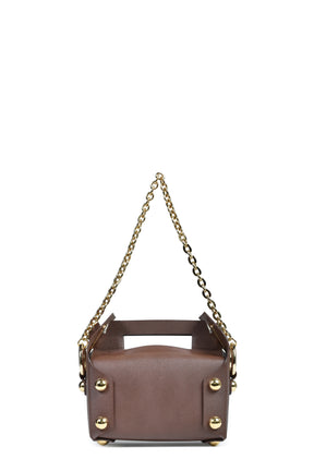 LEATHER CAKE BAG / CHOCOLATE