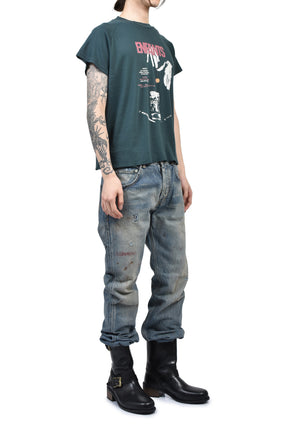 DOUBLE THE LENGTH OF SOLSTICE RAGLAN T-SHIRT / FADED GRN