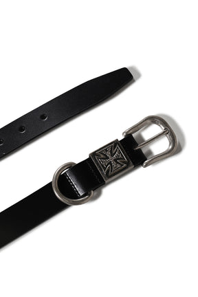 BIKER CROSS LOGO ID-BELT / BLK