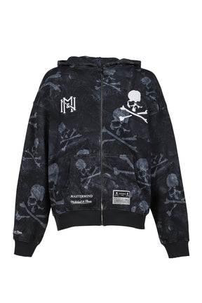 TH16969-CLBBLCK/MASTERMINDXM&N ZIP UP HOODIE / BLK