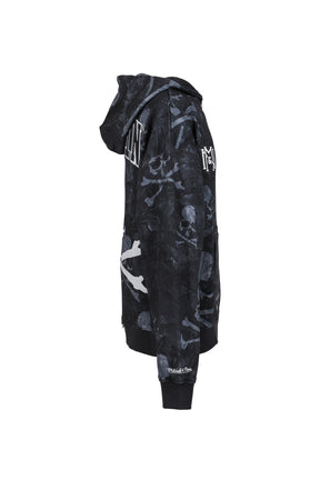 TH16969-CLBBLCK/MASTERMINDXM&N ZIP UP HOODIE / BLK