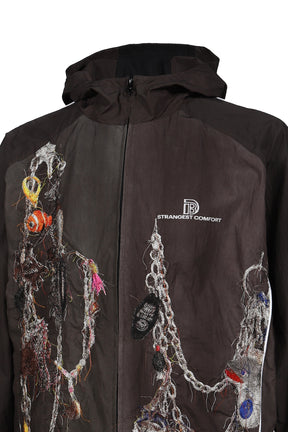 EMBROIDERED CHAIN TRACK JACKET / CHA