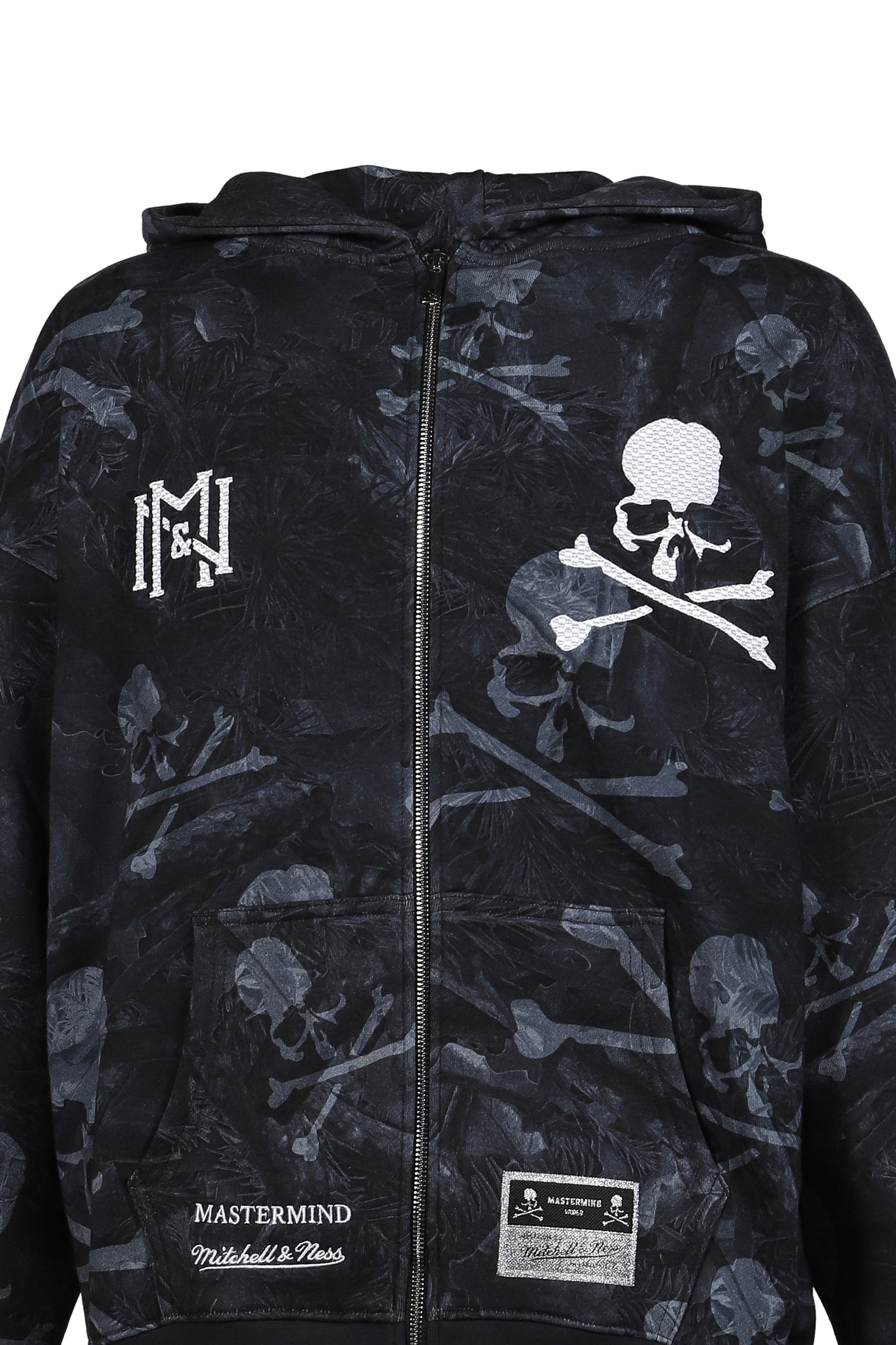 TH16969-CLBBLCK/MASTERMINDXM&N ZIP UP HOODIE / BLK