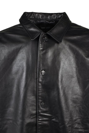 LAST NEST ラストネスト SS26 LEATHER S/S SHIRTS / BLK - NUBIAN ヌビアン