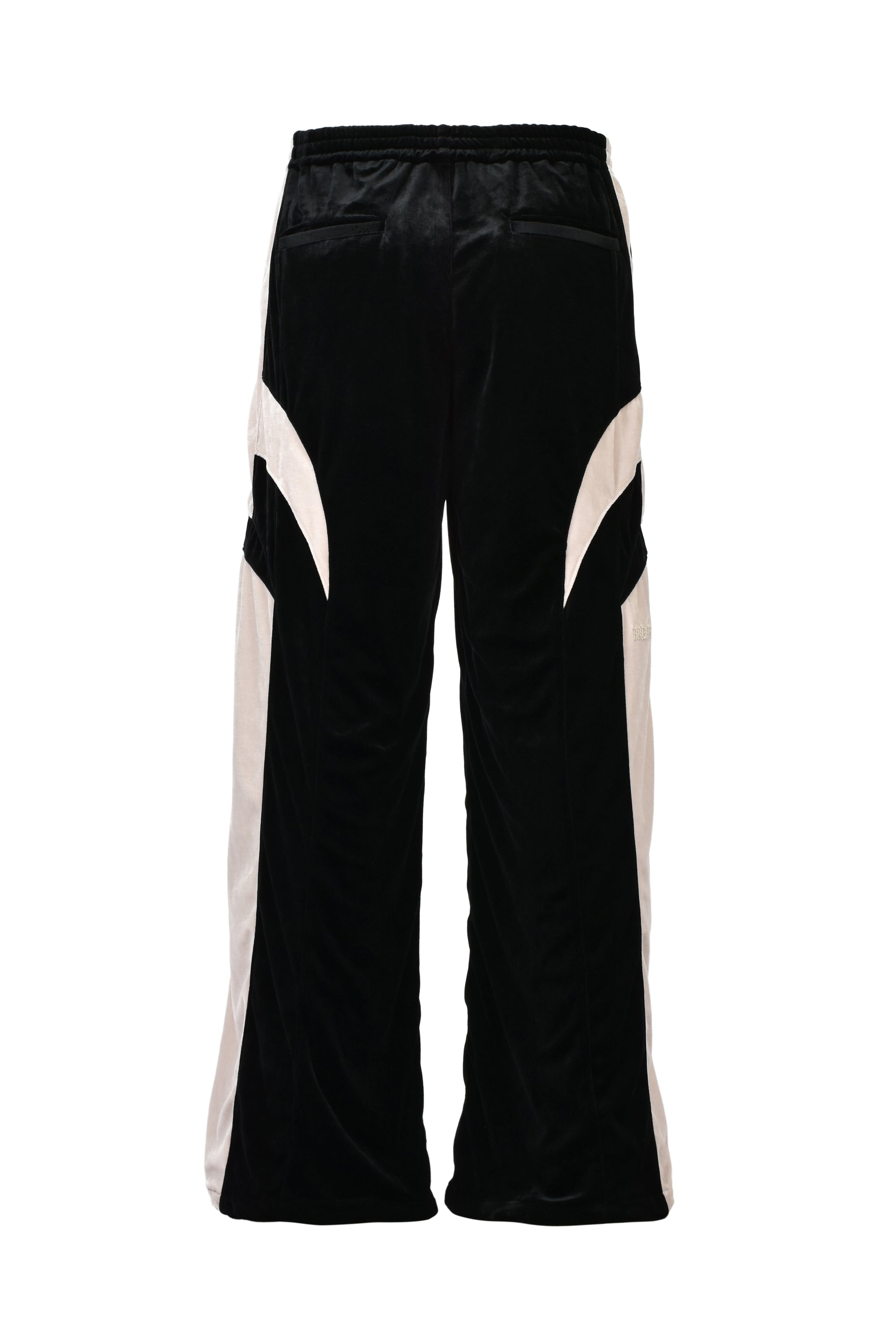 VELOUR WARM UP PANTS / BLK