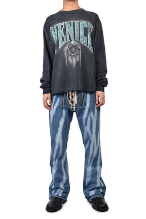 シュンヤ JUN/NAKAYAMA ジュンナカヤマ FW26 DYED SLIDE DENIM / IND - NUBIAN