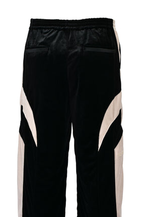 VELOUR WARM UP PANTS / BLK