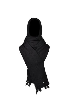 HOODED SCARF / BLK